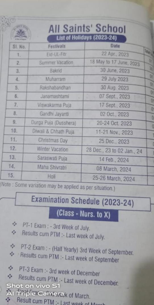Exam Schedule