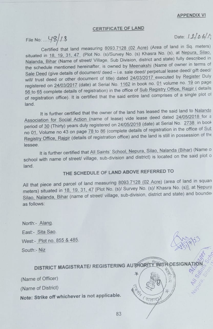 Land Certificate